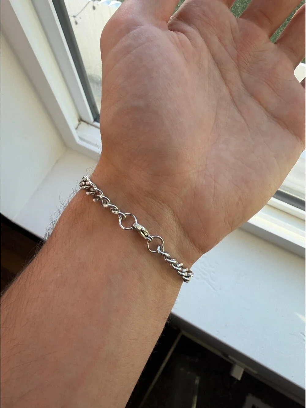 Silver Chain Link Bracelet A-83